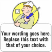 Bevordering van elektrische reparaties met elektri sticker