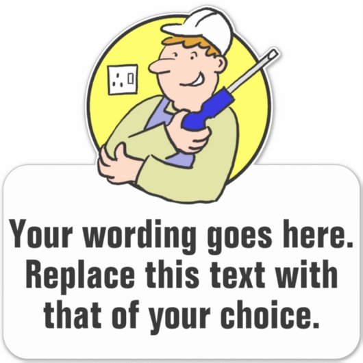 Bevordering van elektrische reparaties met elektri sticker (Voorkant)