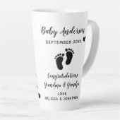 Bevordering van grootouders van honden tot grootmo latte mok (Rechterhoek)