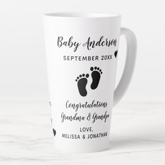 Bevordering van grootouders van honden tot grootmo latte mok (Rechterhoek)