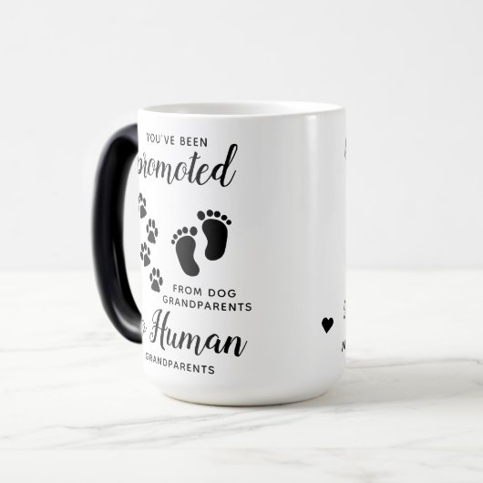 Bevordering van grootouders van honden tot grootmo magische mok (Voorkant links)