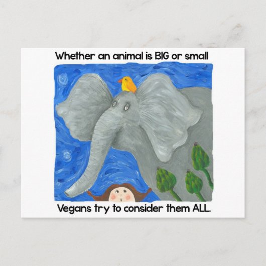 Bevordering van het veganisme! briefkaart (Voorkant)