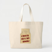 Bevordering van mijn boek uitchecken grote tote bag (Voorkant)