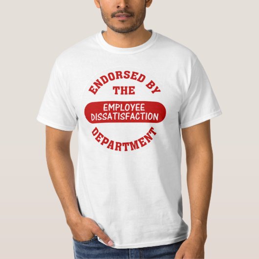 Bevordering van ontevredenheid en saaie banen bij t-shirt (Voorkant)
