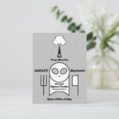 Bevordering van ruimtevaartvoedsel briefkaart (Staand voorkant)