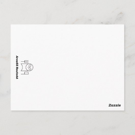 Bevordering van ruimtevaartvoedsel briefkaart (Achterkant)