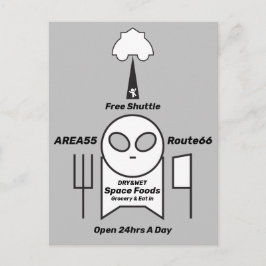 Bevordering van ruimtevaartvoedsel briefkaart