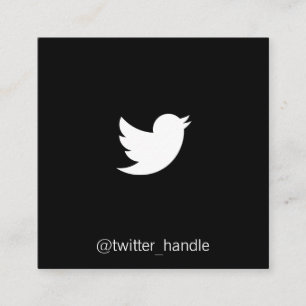 Bevordering van sociale media (zwart/wit) vierkante visitekaartje