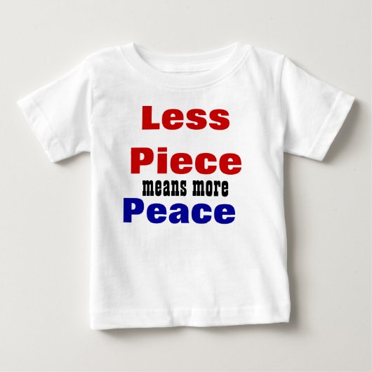 Bevordering van vredesslogan baby t-shirts (Voorkant)