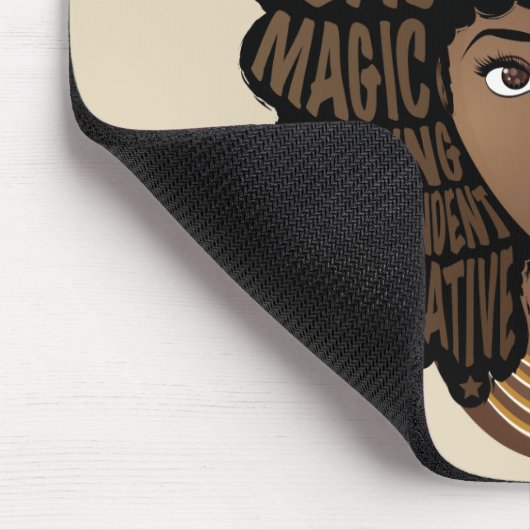 Bevordering van zwarte vrouwen, beige muismat (Hoek)