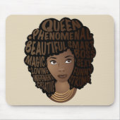 Bevordering van zwarte vrouwen, beige muismat (Voorkant)