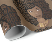 Bevordering van zwarte vrouwen, bruin cadeaupapier (Rol Hoek)