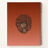 Bevordering van zwarte vrouwen, koperen bruin notitieboek (Achterkant)