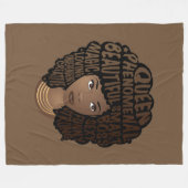 Bevordering van zwarte vrouwen, natuurlijk haar, b fleece deken (Voorkant (Horizontaal))