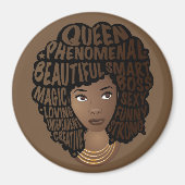 Bevordering van zwarte vrouwen, natuurlijk haar, b magneet (Voorkant)