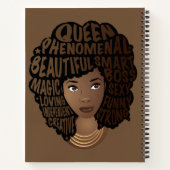 Bevordering van zwarte vrouwen, natuurlijk haar, b notitieboek (Achterkant)