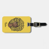 Bevordering van zwarte vrouwen, natuurlijk haar |  bagagelabel (Voorkant horizontaal)