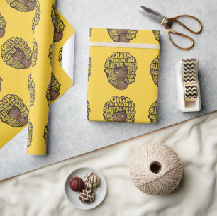 Bevordering van zwarte vrouwen, natuurlijk haar, g cadeaupapier