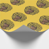 Bevordering van zwarte vrouwen, natuurlijk haar, g cadeaupapier (Hoek)