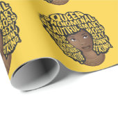 Bevordering van zwarte vrouwen, natuurlijk haar, g cadeaupapier (Rol Hoek)