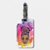 Bevordering van zwarte vrouwen, natuurlijk haar, W Bagagelabel (Achterkant verticaal)