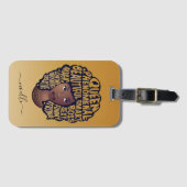 Bevordering van zwarte vrouwen, natuurlijk haargee bagagelabel (Voorkant (horizontaal))