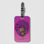 Bevordering van zwarte vrouwen, natuurlijke haarma bagagelabel (Voorkant (verticaal))