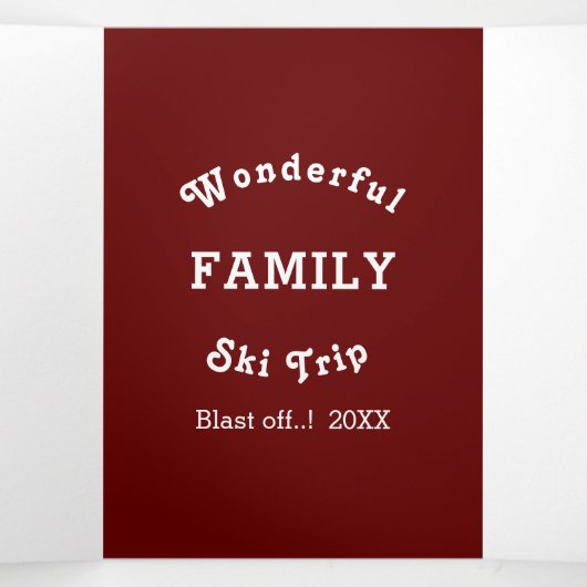 Bevorderingsgezinshereniging Ski Vacation Advert. Drieluik Programma (Binnenkant midden)