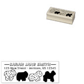 Bevriesde Circus Animal Crackers Cookies Adres Rubberstempel (Gestempeld)