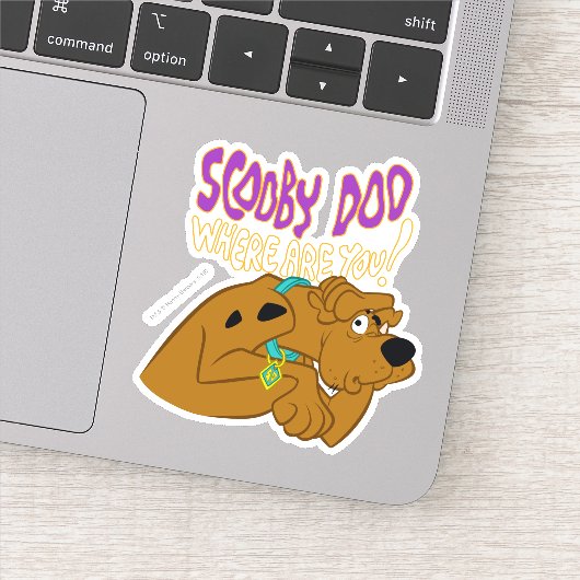 Bevriesde Scooby-Doo Sticker (Detail)