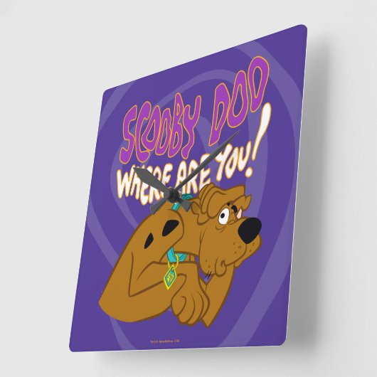 Bevriesde Scooby-Doo Vierkante Klok (Hoek)