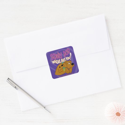 Bevriesde Scooby-Doo Vierkante Sticker (Envelop)