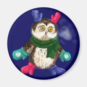 Bevriesde uil magneet