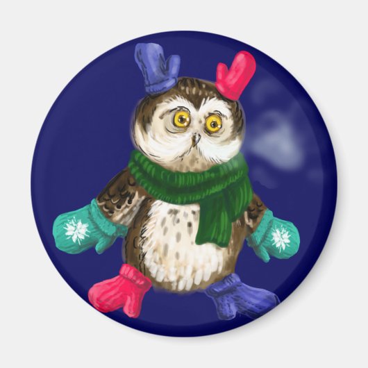 Bevriesde uil magneet (Voorkant)