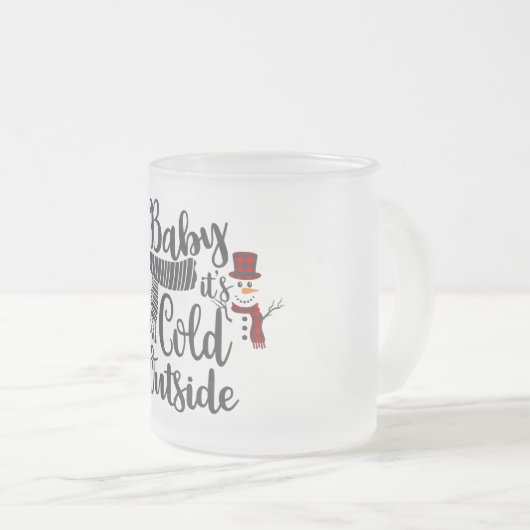 Bevrieste Baby zijn koude Mok buiten zwart script (Voorkant rechts)