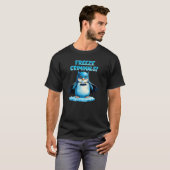 Bevriezen Criminelen - Dark Penguin T-shirt (Voorkant volledig)
