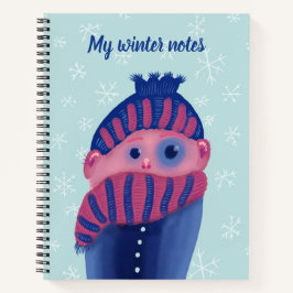 Bevriezen Kind met Pet en sjaal winternoten Notitieboek