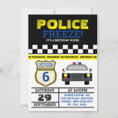 Bevriezen! Verjaardagsfeest van de politieagent Kaart (Voorkant)