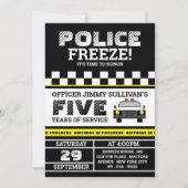 Bevriezen! Verjaardagsfeest van de politieagent Kaart (Voorkant)