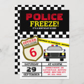 Bevriezen! Verjaardagsfeest van de politieagent Kaart (Voorkant / Achterkant)