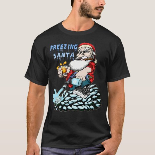 Bevriezing Kerstman Kerstmis met grappige bevriezi T-shirt (Voorkant)