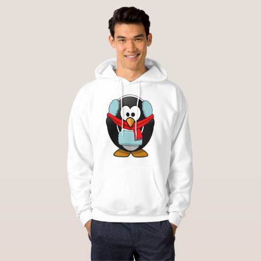 Bevriezing Penguin Mannen Hoodie (Voorkant volledig)