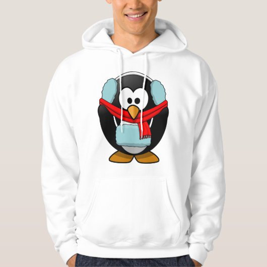 Bevriezing Penguin Mannen Hoodie (Voorkant)