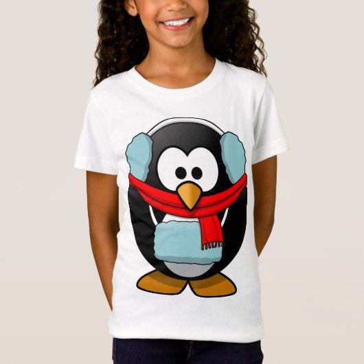 Bevriezing Penguin Meisjes T-shirt (Voorkant)