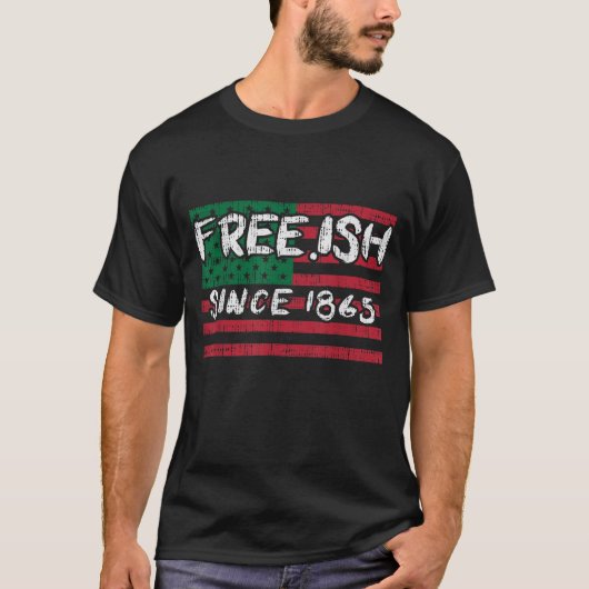 Bevriezing sinds 1865 Zwarte Geschiedenis Pride Af T-shirt (Voorkant)