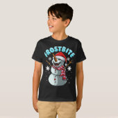 Bevriezing Sneeuwman Vampier Kerstmis Grappige Ker T-shirt (Voorkant volledig)