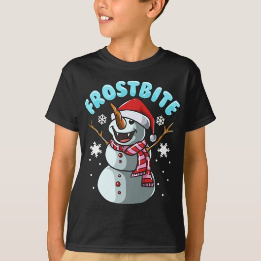 Bevriezing Sneeuwman Vampier Kerstmis Grappige Ker T-shirt (Voorkant)