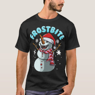 Bevriezing Sneeuwman Vampier Kerstmis Grappige Ker T-shirt