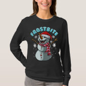 Bevriezing Sneeuwman Vampier Kerstmis Grappige Ker T-shirt (Voorkant)
