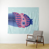 bevriezing van Kind met Pet en karf in de koude wi Wandkleed (In Situ (horizontaal))